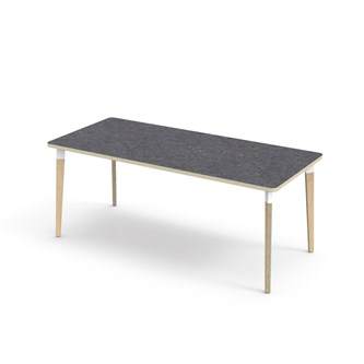 Bord Grow akustik linoleum 180x80 cm vit hylsa