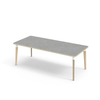 Bord Grow akustik linoleum 180x80 cm vit hylsa