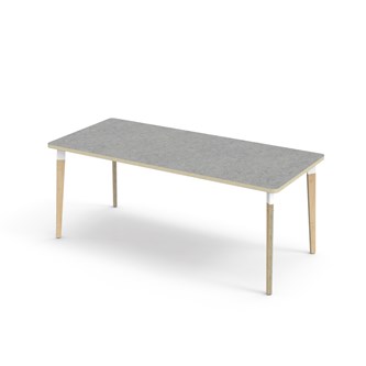 Bord Grow akustik linoleum 180x80 cm vit hylsa