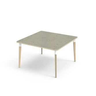 Bord Grow akustik linoleum 120x120 cm vit hylsa