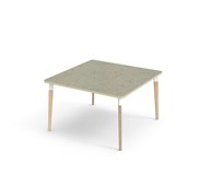 Bord Grow akustik linoleum 120x120 cm vit hylsa