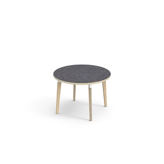 Bord Grow akustik linoleum ø 90 cm vit hylsa