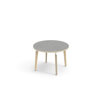 Bord Grow akustik linoleum ø 90 cm vit hylsa