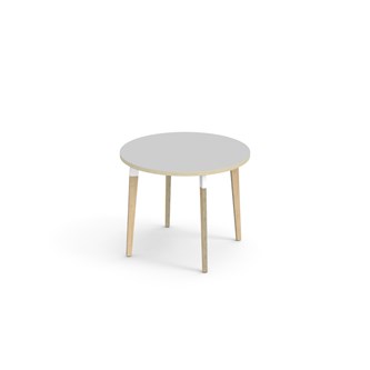 Bord Grow FSC laminat ø 90 cm vit hylsa