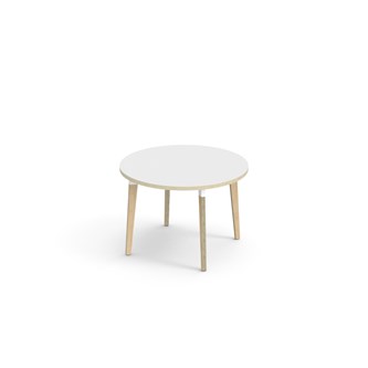 Bord Grow FSC laminat ø 90 cm vit hylsa