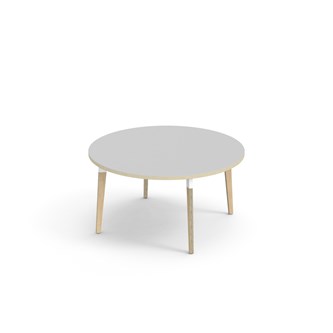 Bord Grow FSC laminat ø 120 cm vit hylsa