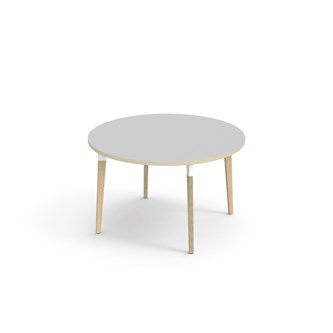 Bord Grow FSC laminat ø 120 cm vit hylsa