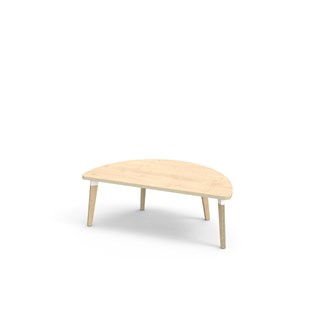 Bord Grow FSC laminat halvrunt 120-60 cm vit hylsa