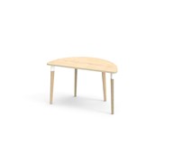 Bord Grow FSC laminat halvrunt 120-60 cm vit hylsa