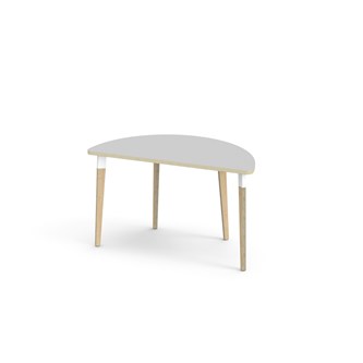 Bord Grow FSC laminat halvrunt 120-60 cm vit hylsa