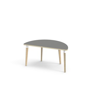 Bord Grow FSC laminat halvrunt 120-60 cm vit hylsa