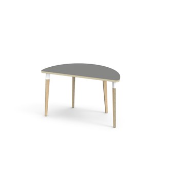 Bord Grow FSC laminat halvrunt 120-60 cm vit hylsa