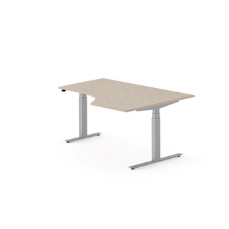 Skrivbord Work FSC BX höger 160x120 cm, silver stativ