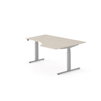 Skrivbord Work FSC BX höger 160x120 cm, silver stativ