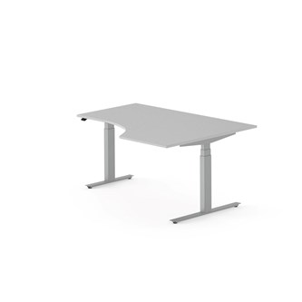 Skrivbord Work FSC BX höger 160x120 cm, silver stativ