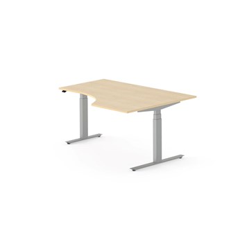 Skrivbord Work FSC BX höger 160x120 cm, silver stativ