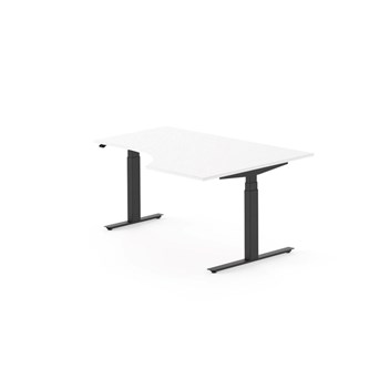 Skrivbord Work FSC BX höger 160x120 cm, svart stativ