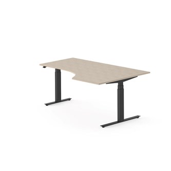 Skrivbord Work FSC BX höger 180x120 cm, svart stativ
