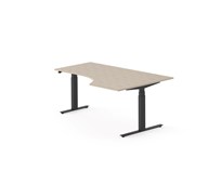 Skrivbord Work FSC BX höger 180x120 cm, svart stativ