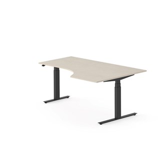 Skrivbord Work FSC BX höger 180x120 cm, svart stativ