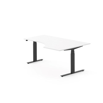 Skrivbord Work FSC BX höger 180x120 cm, svart stativ