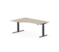 Skrivbord Work FSC BX vänster 180x120 cm, svart stativ