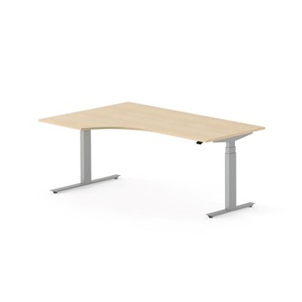 Skrivbord Work FSC BX vänster 180x120 cm, svart stativ