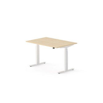 Skrivbord Work FSC BX 120x80 cm, vitt stativ