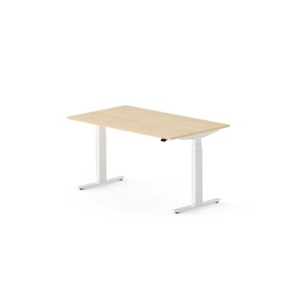 Skrivbord Work FSC BX 140x80 cm, vitt stativ