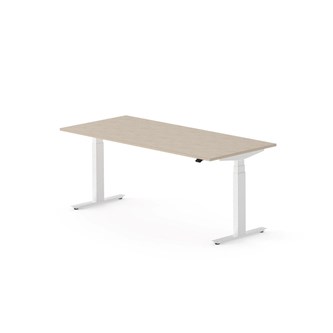 Skrivbord Work FSC BX 180x80 cm, vitt stativ
