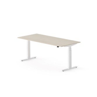 Skrivbord Work FSC BX 180x80 cm, vitt stativ