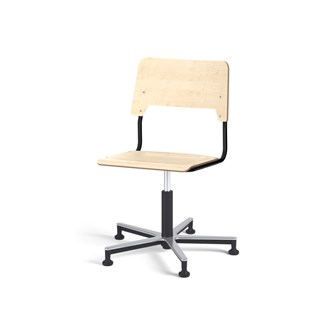 Stol Como FSC BX gas (låg) Alu glidfot stor sits svart stativ