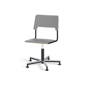 Stol Como FSC BX gas (låg) Alu glidfot stor sits svart stativ