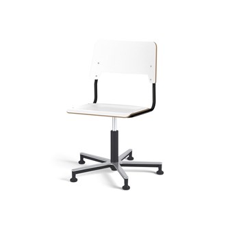 Stol Como FSC BX gas (låg) Alu glidfot stor sits svart stativ