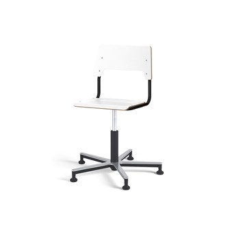 Stol Como FSC BX gas (låg) Alu glidfot mellan sits svart stativ