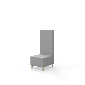 Sittmodul Snake 50 med träben, mellanhög rygg SH37,5