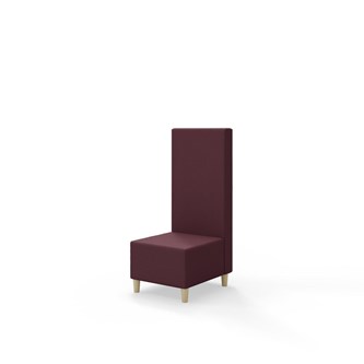 Sittmodul Snake 50 med träben, mellanhög rygg SH37,5