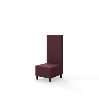 Sittmodul Snake 50 med träben, mellanhög rygg SH37,5