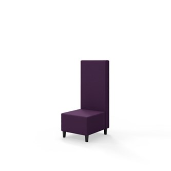 Sittmodul Snake 50 med träben, mellanhög rygg SH37,5