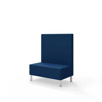 Sittmodul Snake 100 med metallben, mellanhög rygg SH43