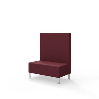 Sittmodul Snake 100 med metallben, mellanhög rygg SH43