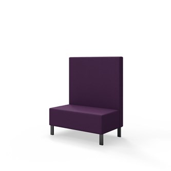 Sittmodul Snake 100 med metallben, mellanhög rygg SH43