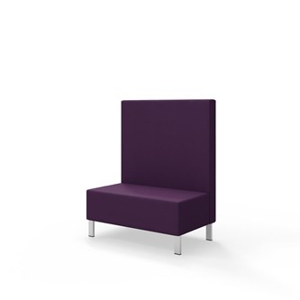 Sittmodul Snake 100 med metallben, mellanhög rygg SH43