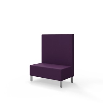 Sittmodul Snake 100 med metallben, mellanhög rygg SH43