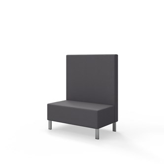 Sittmodul Snake 100 med metallben, mellanhög rygg SH43