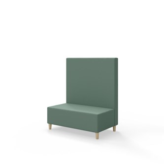 Sittmodul Snake 100 med träben, mellanhög rygg SH37,5