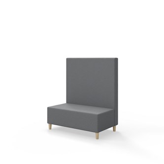 Sittmodul Snake 100 med träben, mellanhög rygg SH37,5