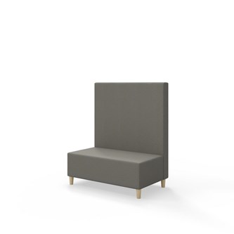 Sittmodul Snake 100 med träben, mellanhög rygg SH37,5