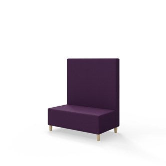 Sittmodul Snake 100 med träben, mellanhög rygg SH37,5