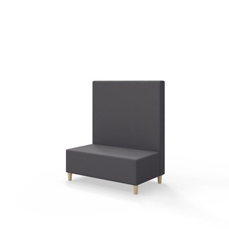 Sittmodul Snake 100 med träben, mellanhög rygg SH37,5